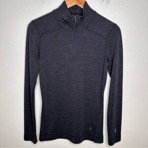 Smartwool Merino 250 Base Layer 1/4 Zip grey medium